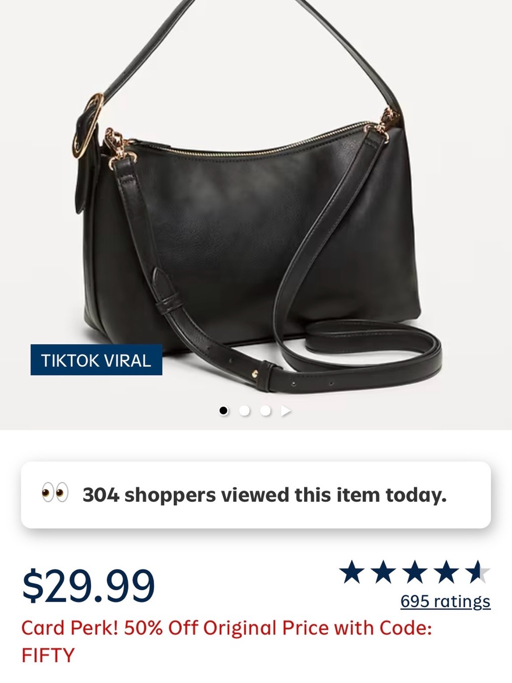 Old Navy Black Minimalist Crossbody Bag